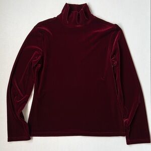 Eddie Bauer velour turtleneck top